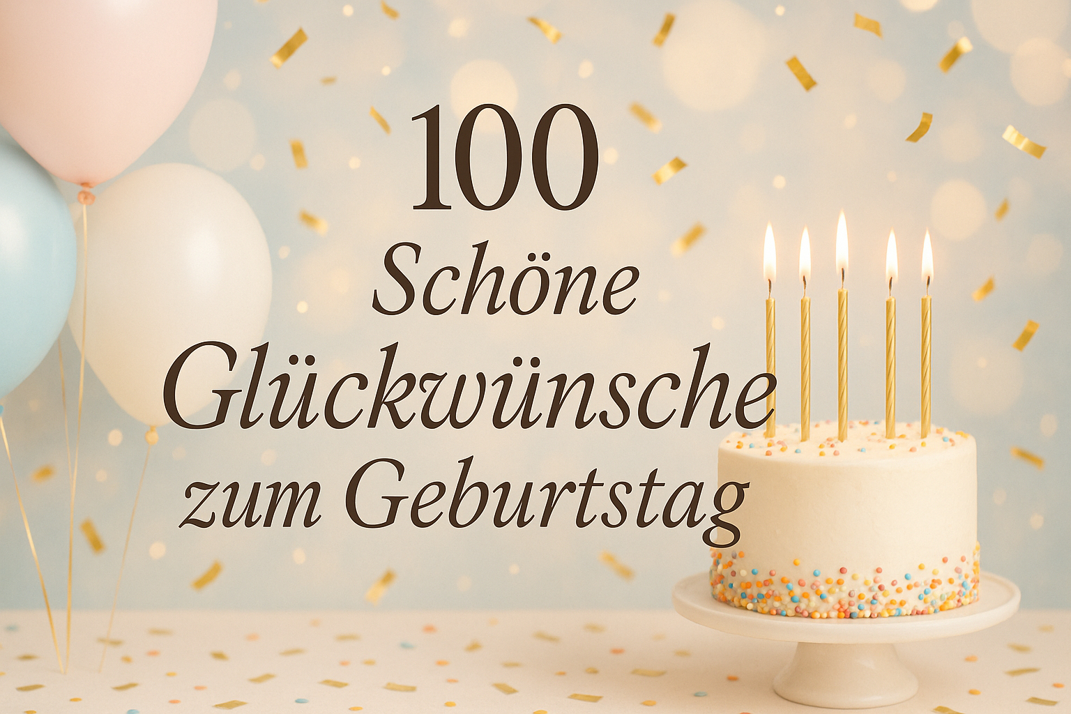 100 Schöne Glückwünsche zum Geburtstag für Jeden Anlass
