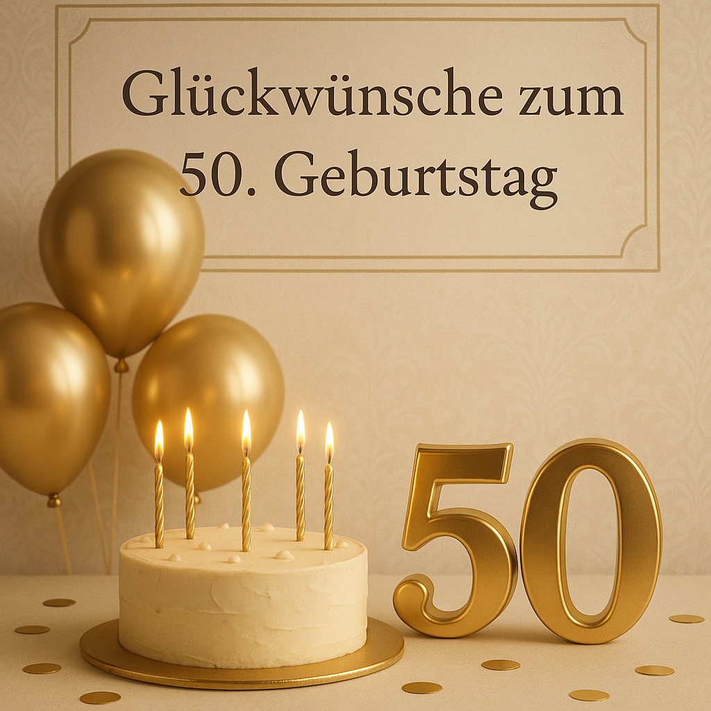 Glückwünsche zum 50. Geburtstag: Die schönsten Sprüche und Zitate für jeden Typ