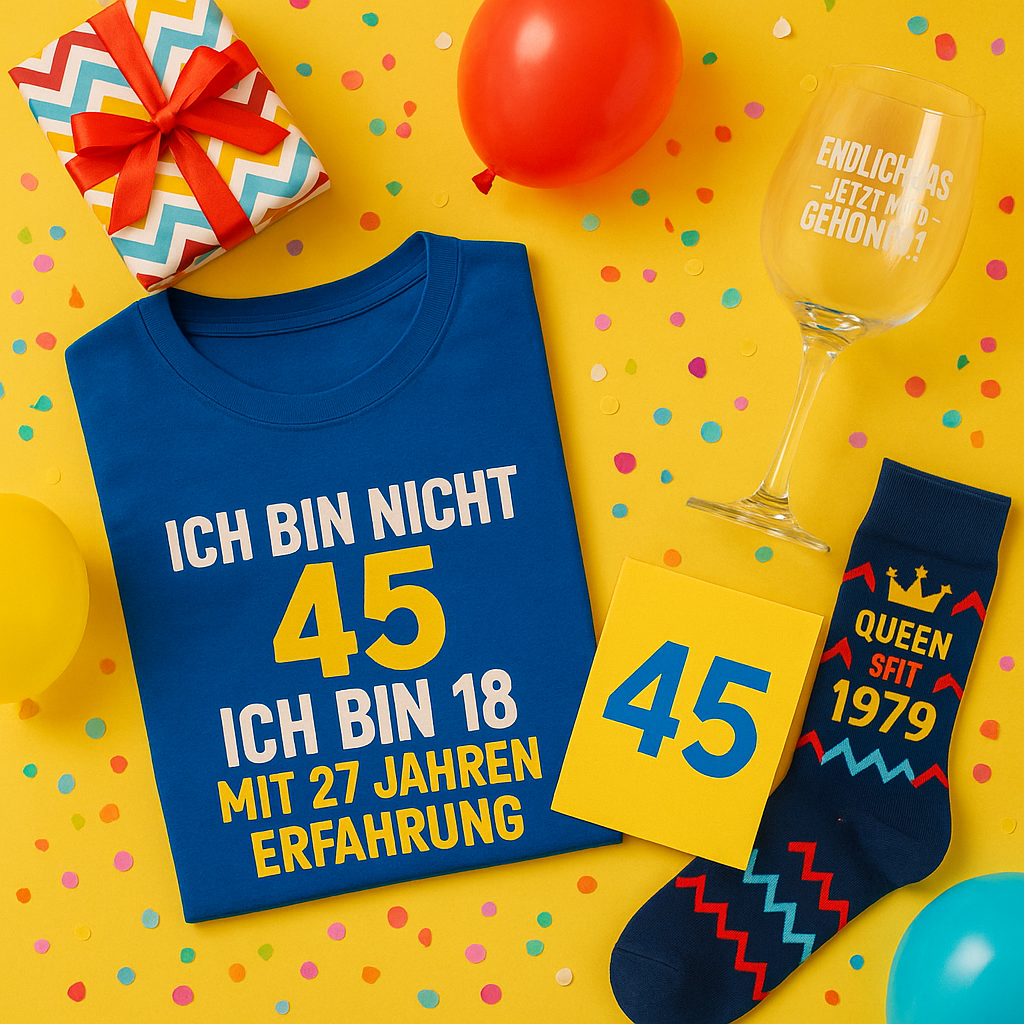 Lustige Geschenke zum 45. Geburtstag – Die besten Ideen für Männer & Frauen