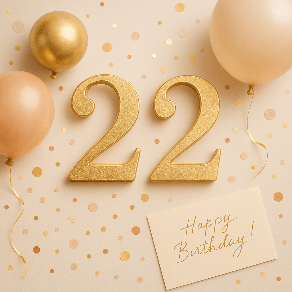 22 Herzliche Glückwünsche zum 22. Geburtstag – Liebevolle Sprüche für den besonderen Tag