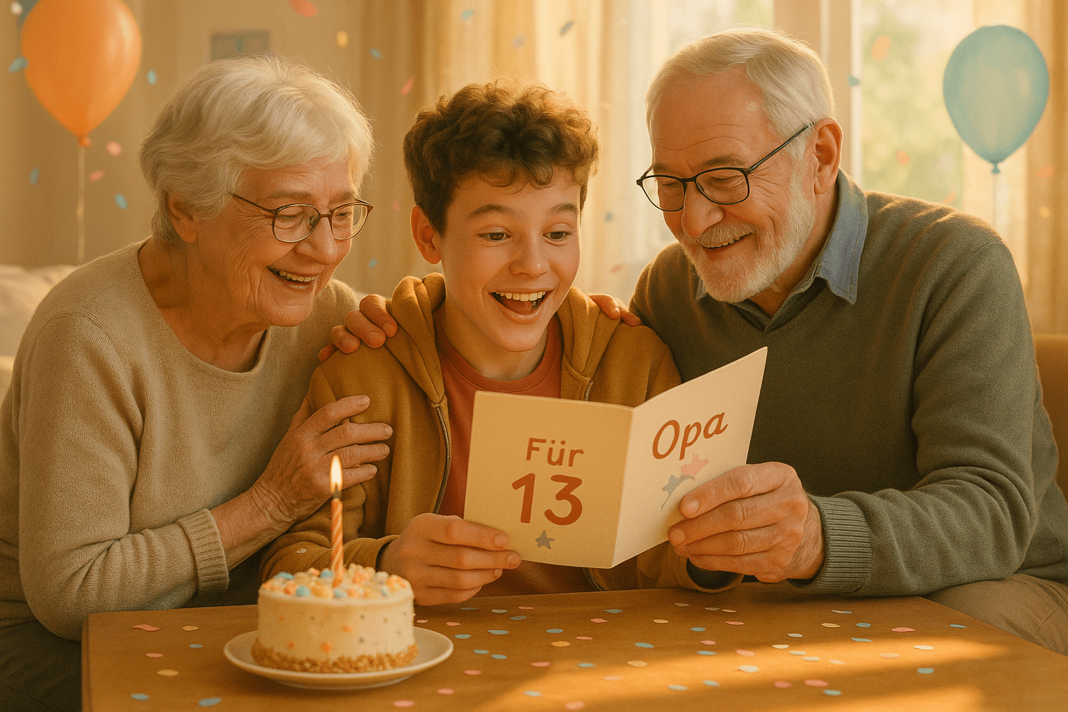 33 Herzliche Glückwünsche zum 13. Geburtstag von Oma und Opa – Liebevolle Worte fürs Enkelkind