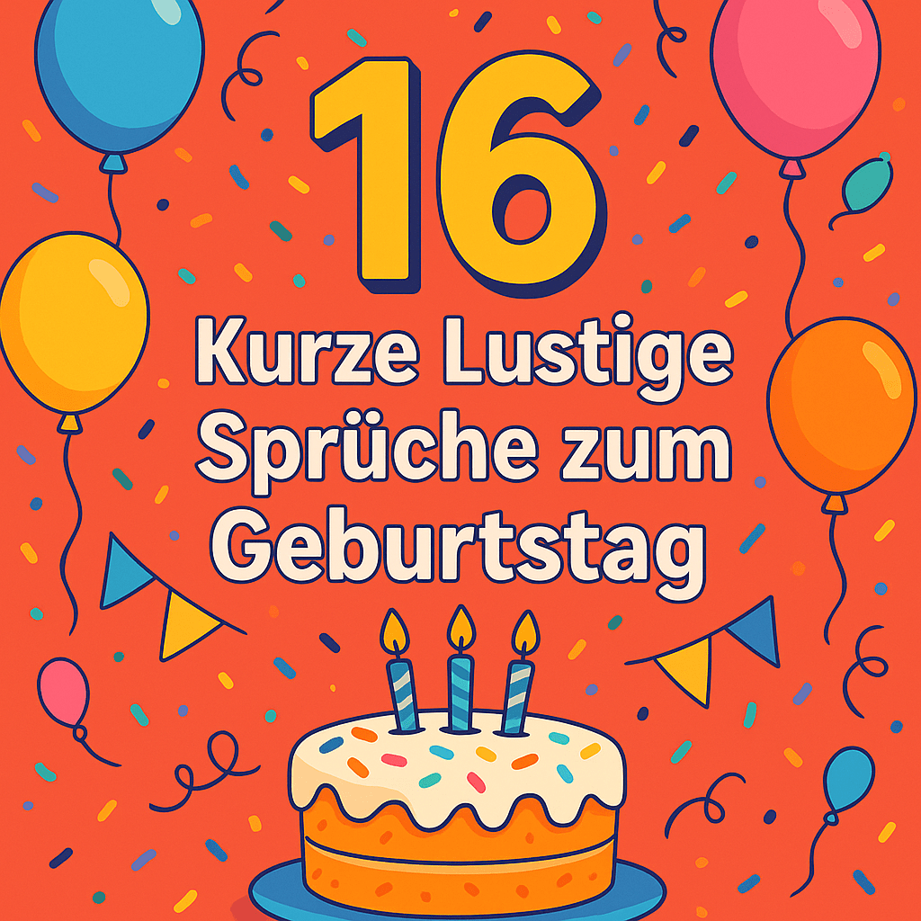 50 Kurze Lustige Sprüche zum 16. Geburtstag – Für Mädchen und Jungs