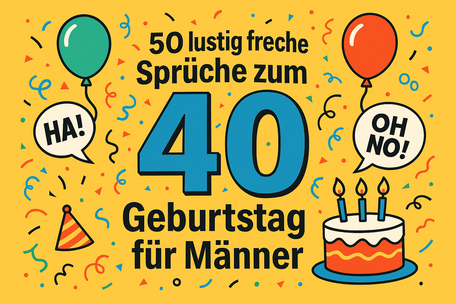 50 lustig freche Sprüche zum 40 Geburtstag Mann