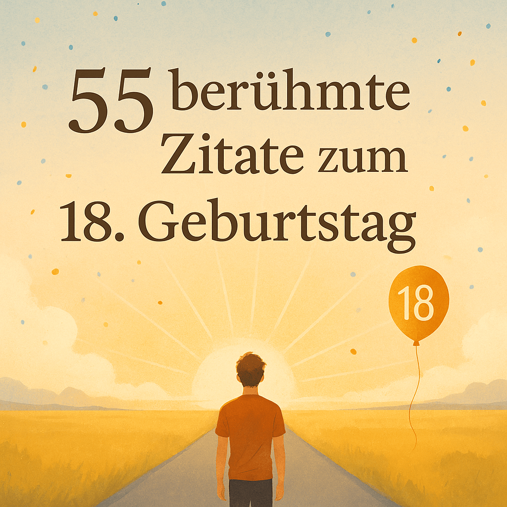 55 berühmte Zitate zum 18. Geburtstag – Inspirierende Worte zum Erwachsenwerden