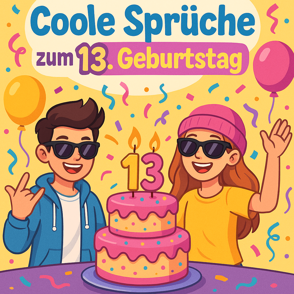 55 coole Sprüche zum 13. Geburtstag – Für Jungs & Mädchen mit Stil