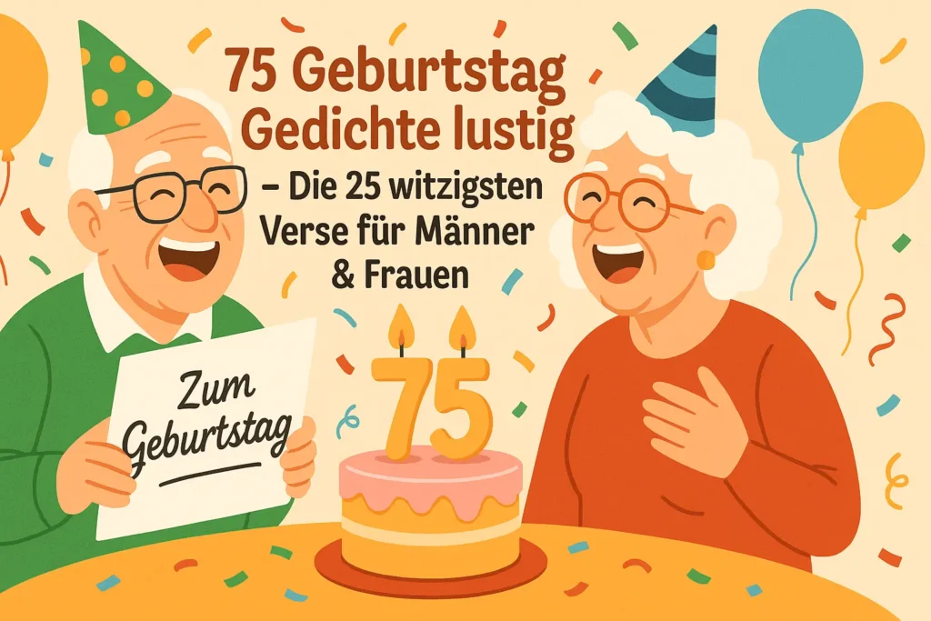 75 Geburtstag Gedichte lustig – Die 25 witzigsten Verse für Männer & Frauen