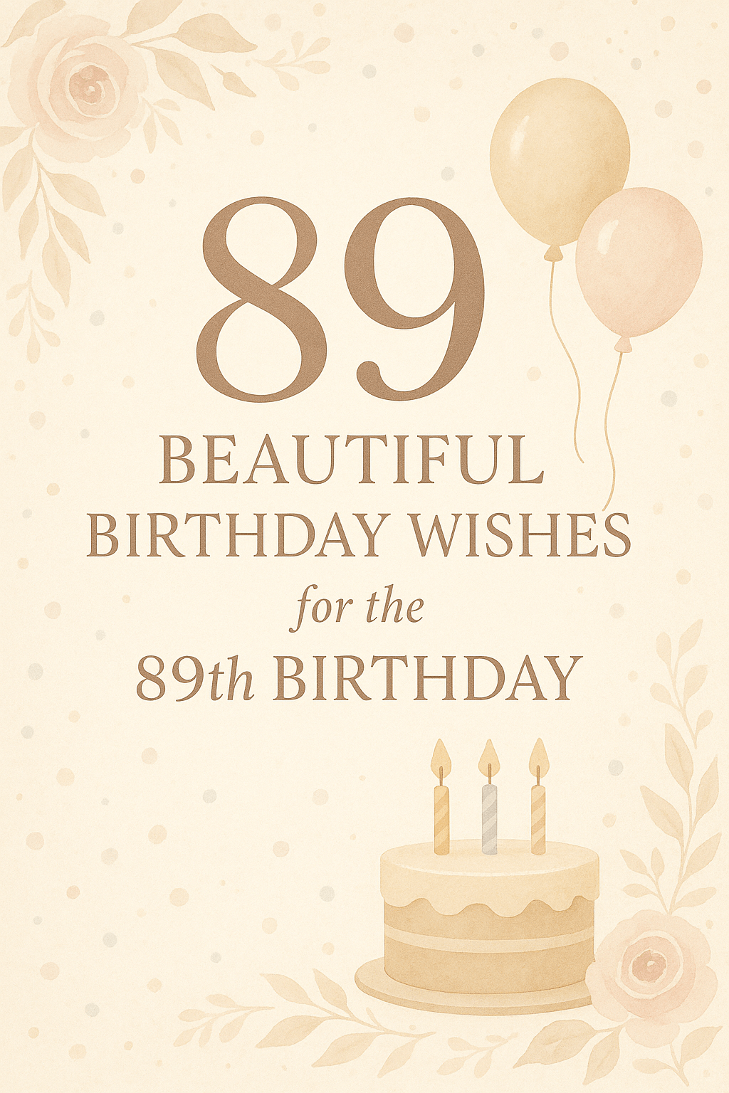 89 Schöne Sprüche zum 89. Geburtstag – Herzliche Wünsche für einen ganz besonderen Tag