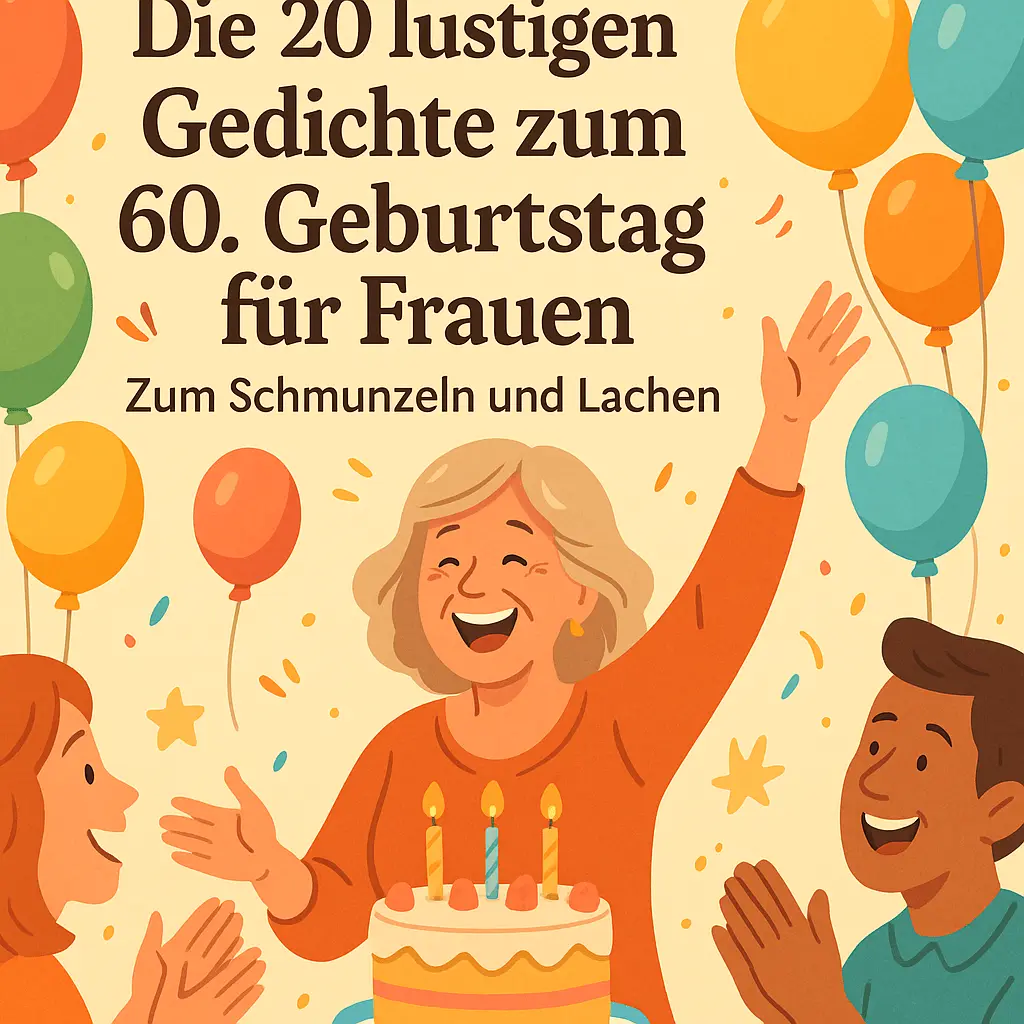 Die 20 lustigen Gedichte zum 60. Geburtstag für Frauen – Zum Schmunzeln und Lachen