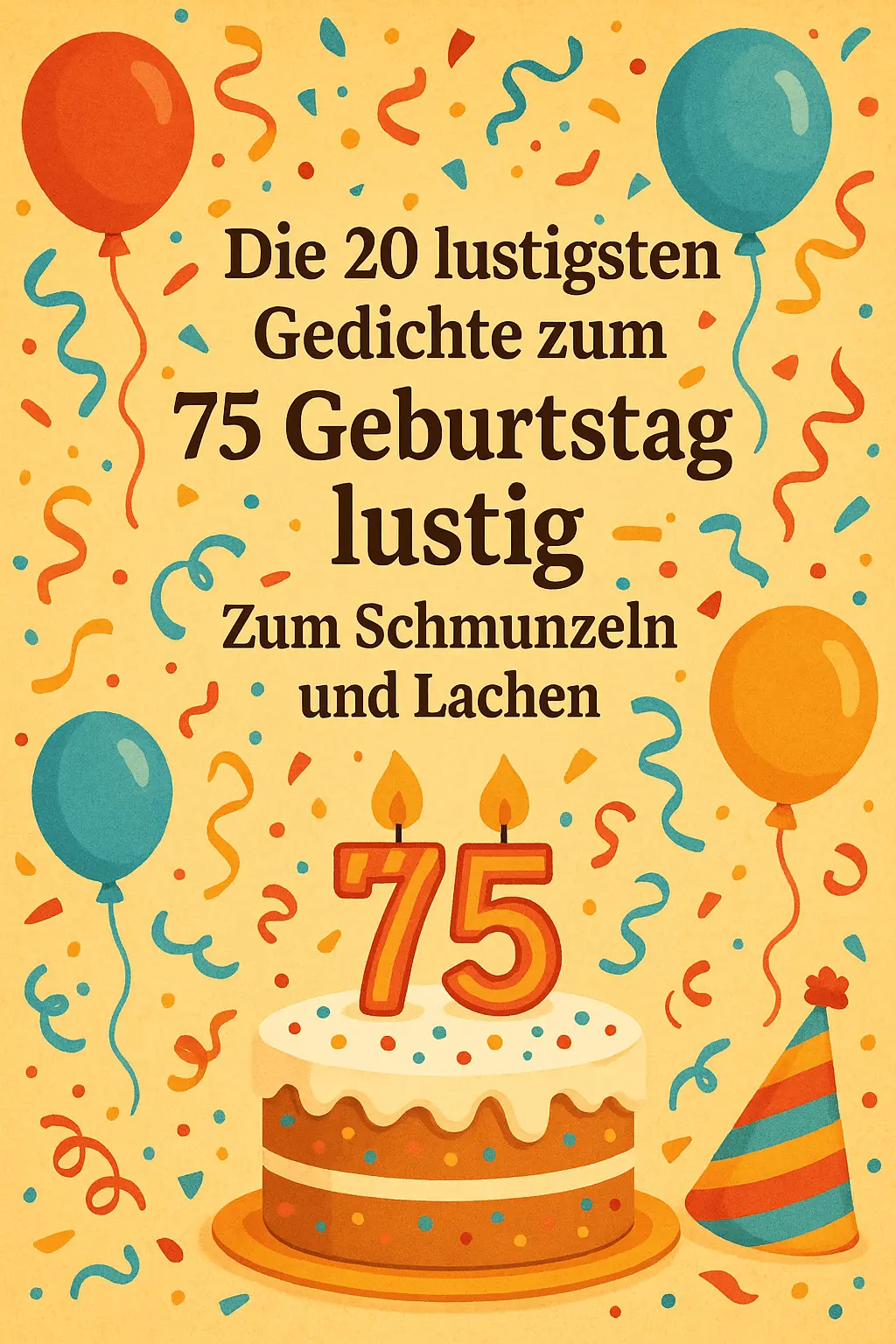Die 20 lustigsten Gedichte zum 75 Geburtstag lustig – Zum Schmunzeln und Lachen