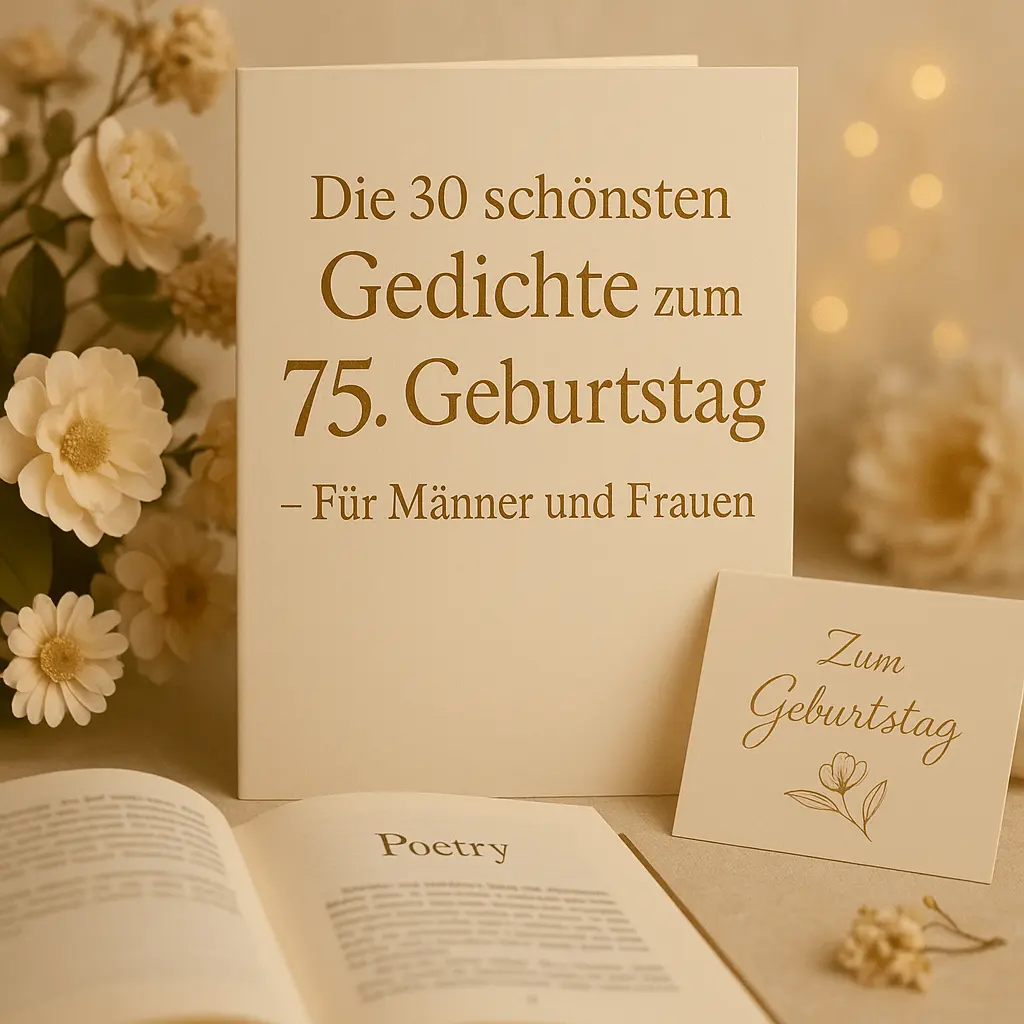 Die 30 schönsten Gedichte zum 75. Geburtstag – Für Männer und Frauen