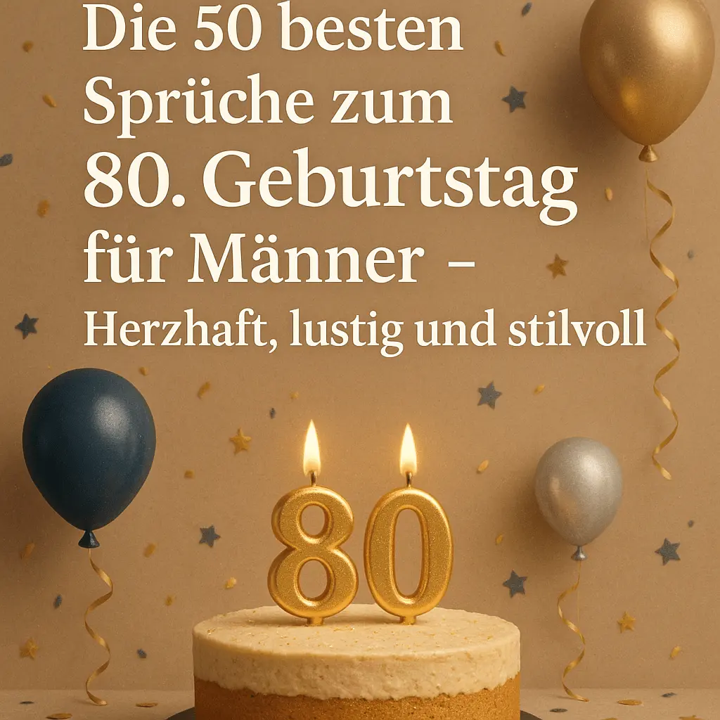 Die 50 besten Sprüche zum 80. Geburtstag für Männer – Herzhaft, lustig und stilvoll