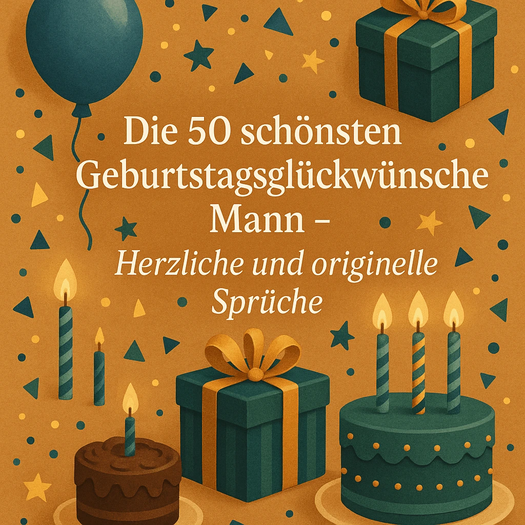 Die 50 schönsten Geburtstagsglückwünsche Mann – Herzliche und originelle Sprüche