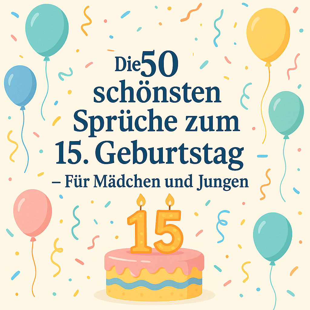 Die 50 schönsten Sprüche zum 15. Geburtstag – Für Mädchen und Jungen