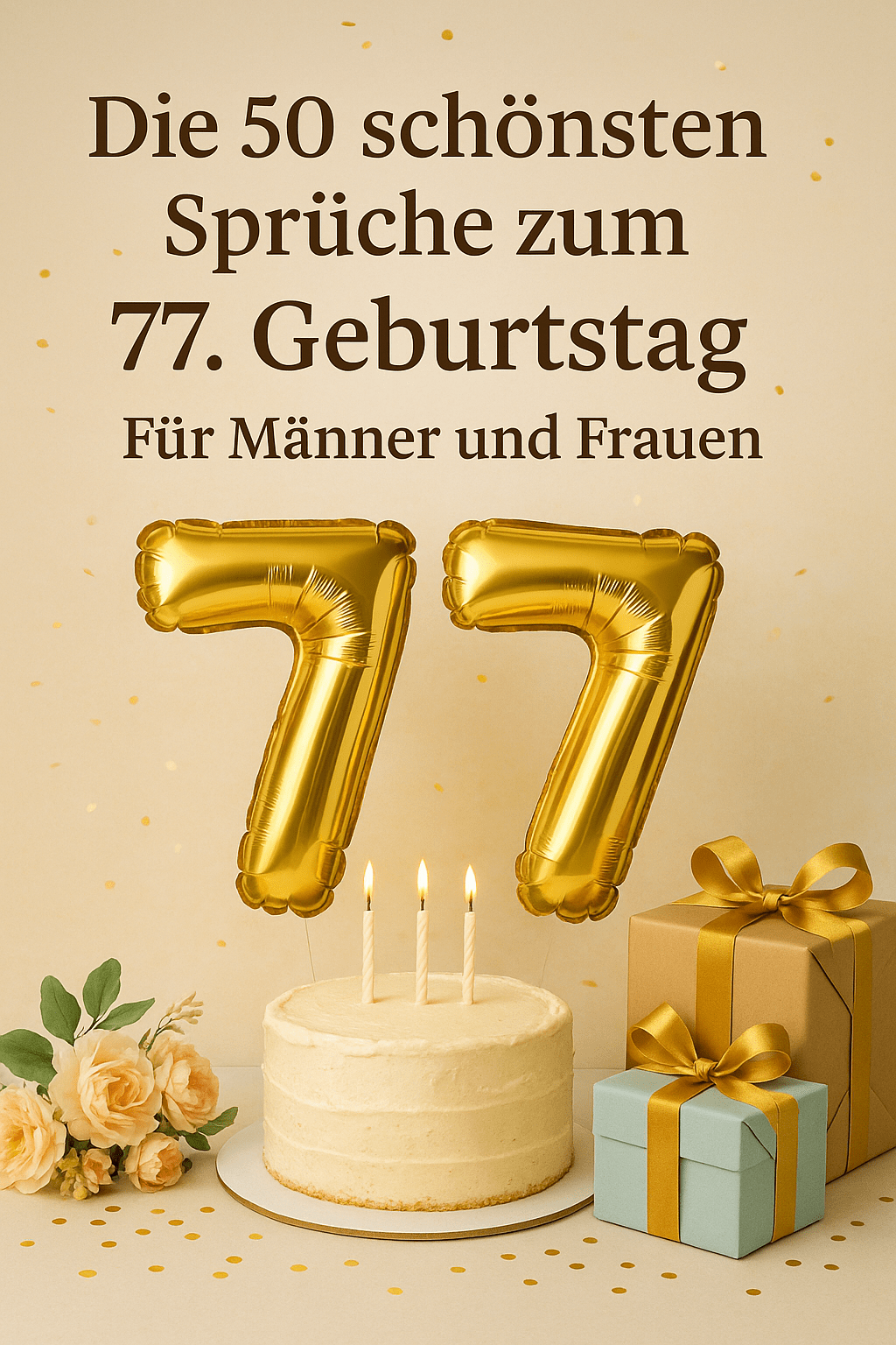 Die 50 schönsten Sprüche zum 77. Geburtstag – Für Männer und Frauen