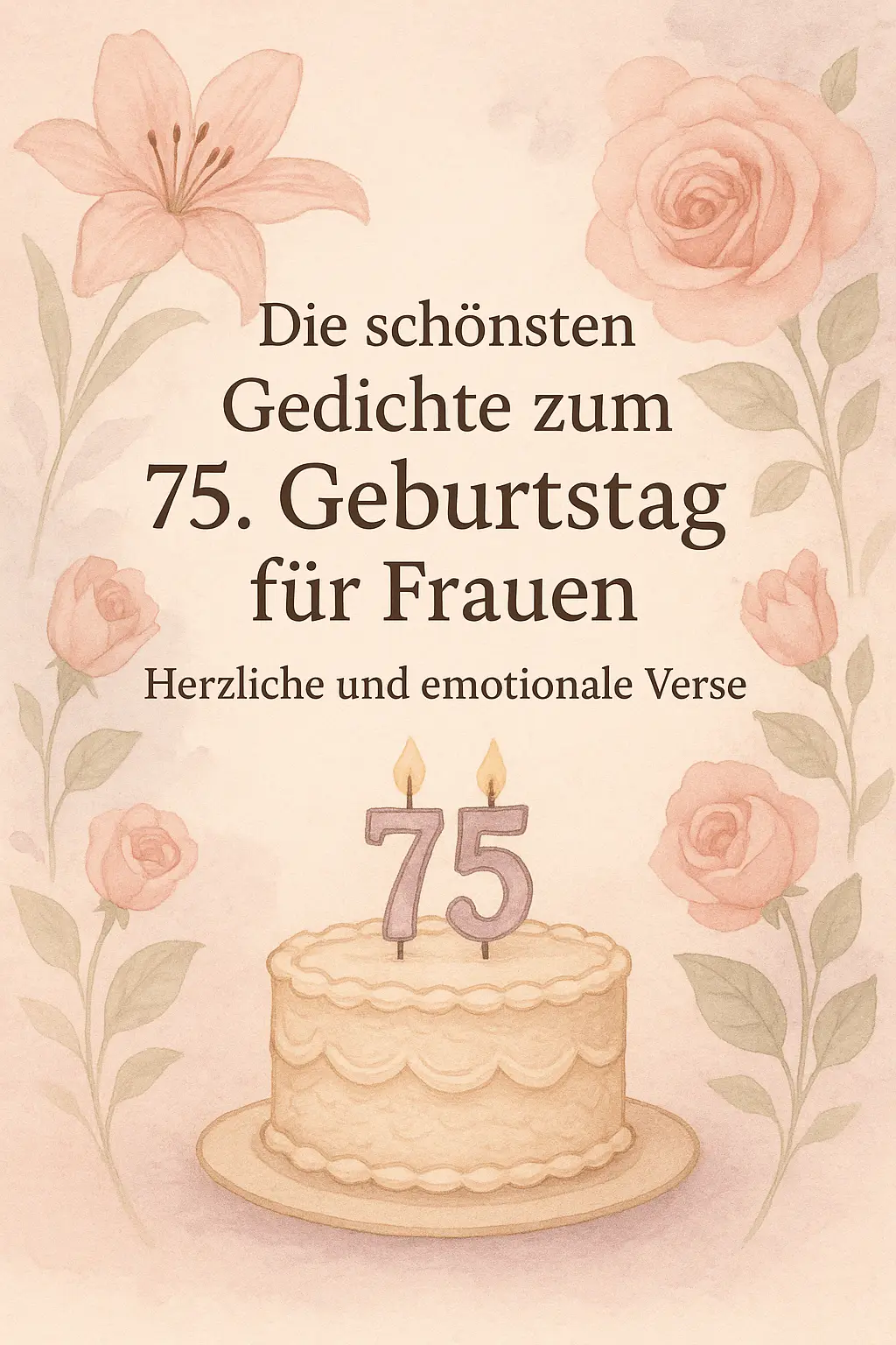 Die schönsten Gedichte zum 75. Geburtstag für Frauen – Herzliche und emotionale Verse