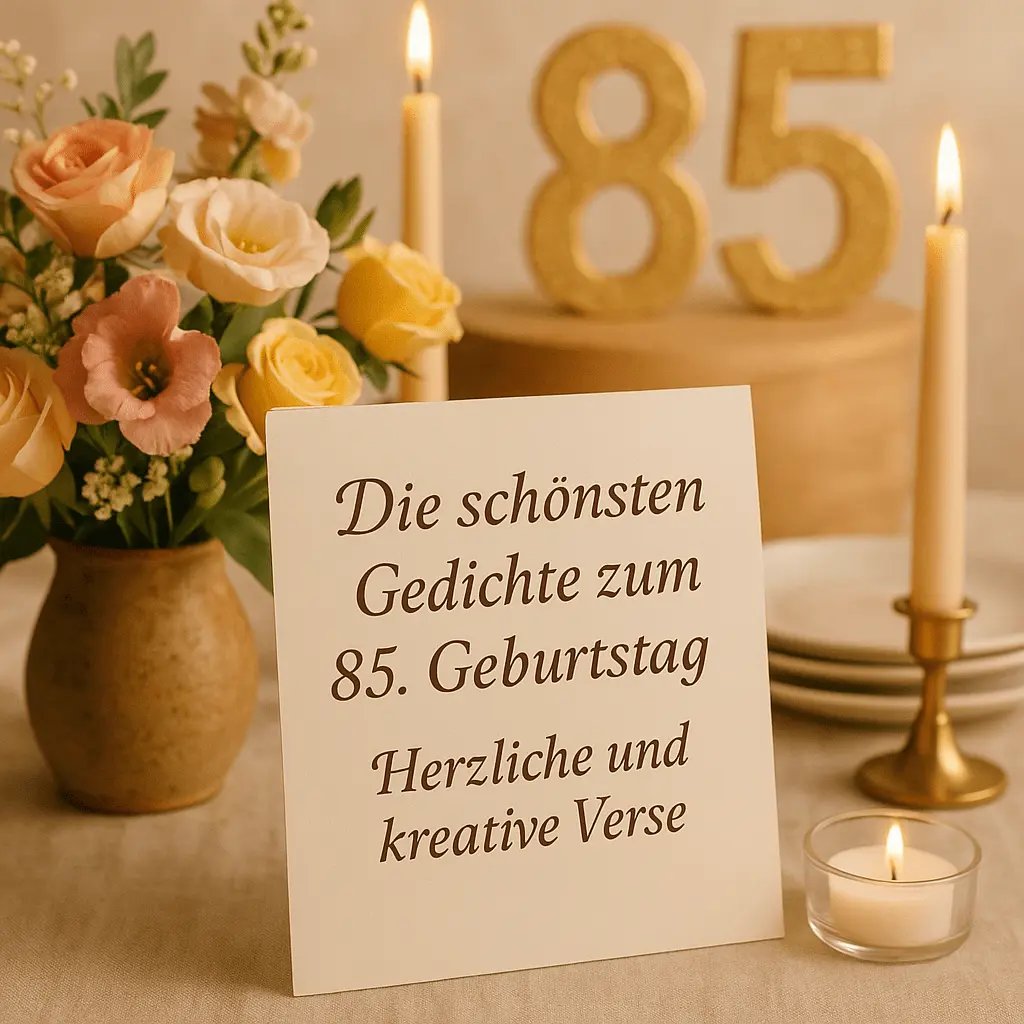 Die schönsten Gedichte zum 85. Geburtstag – Herzliche und kreative Verse