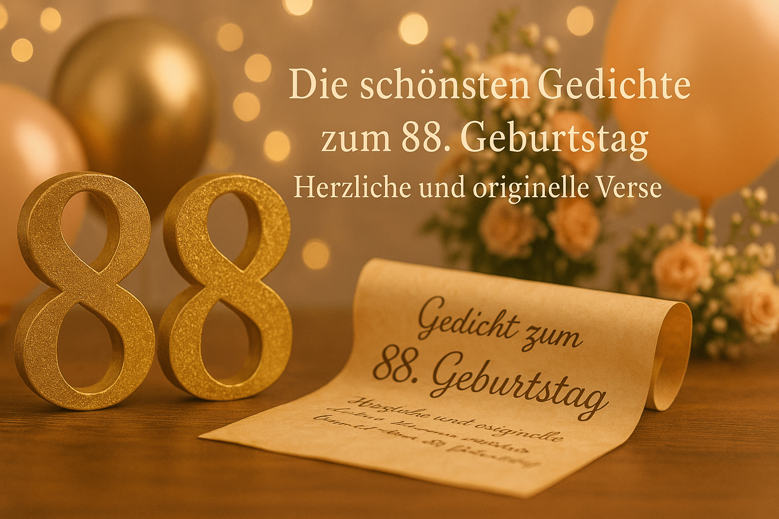 Die schönsten Gedichte zum 88. Geburtstag – Herzliche und originelle Verse