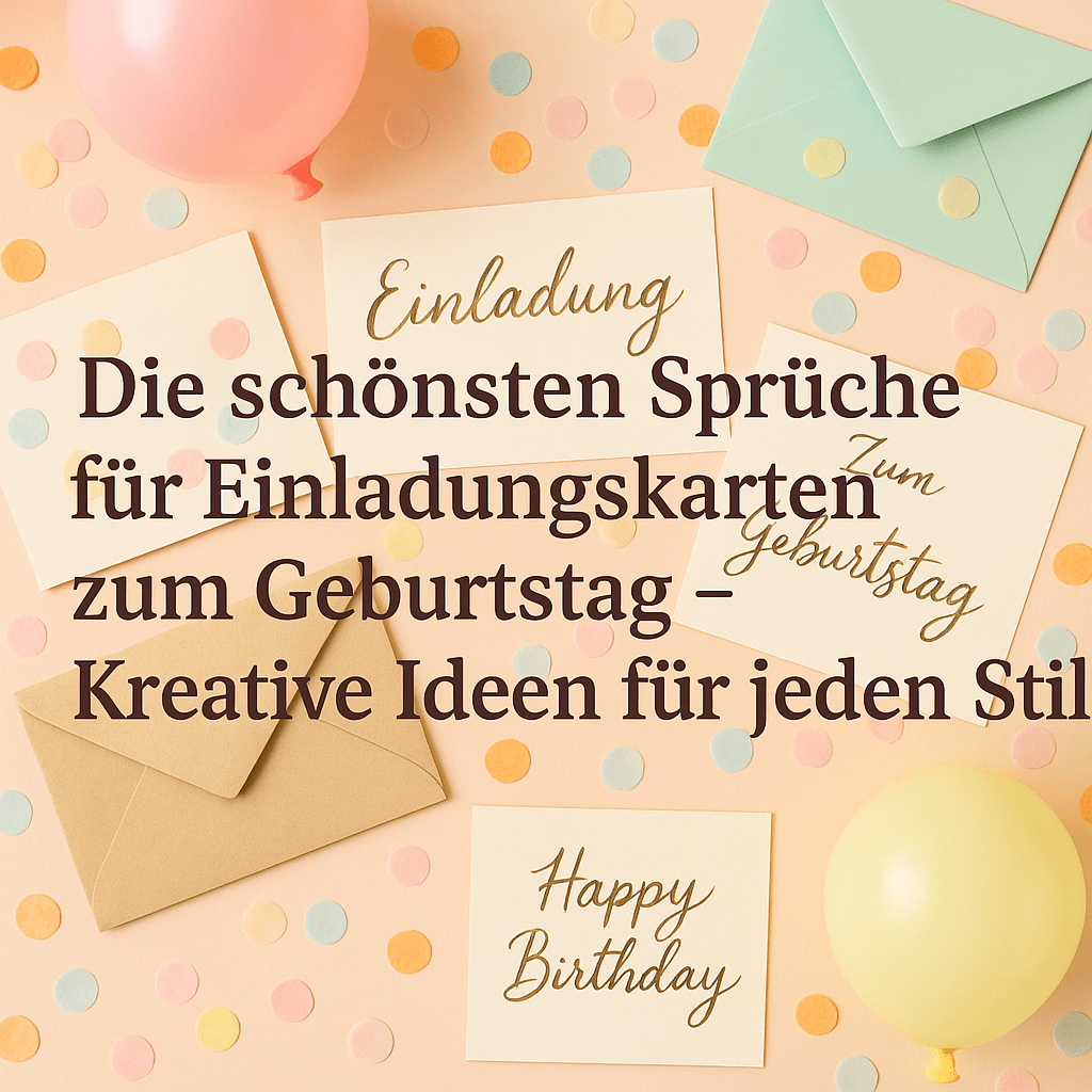 Die schönsten Sprüche für Einladungskarten zum Geburtstag – Kreative Ideen für jeden Stil
