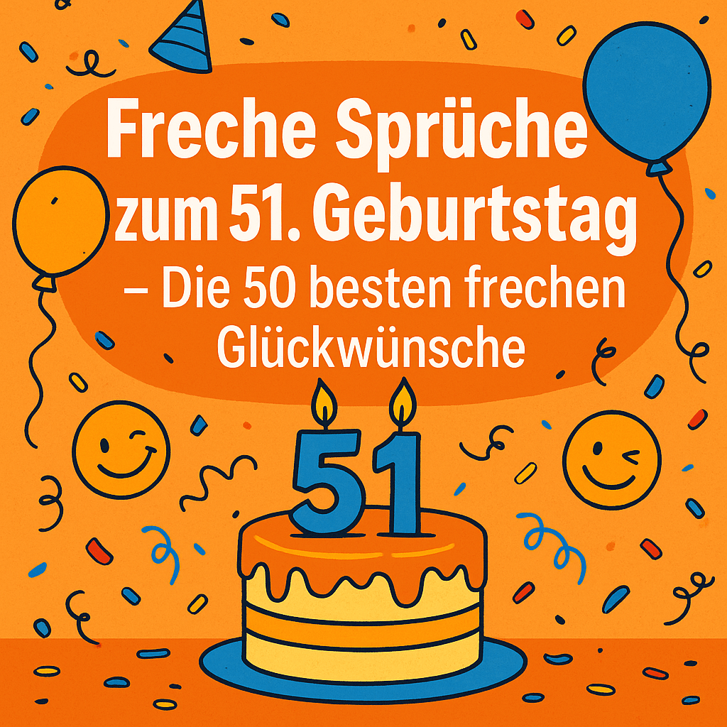 Freche Sprüche zum 51. Geburtstag – Die 50 besten frechen Glückwünsche