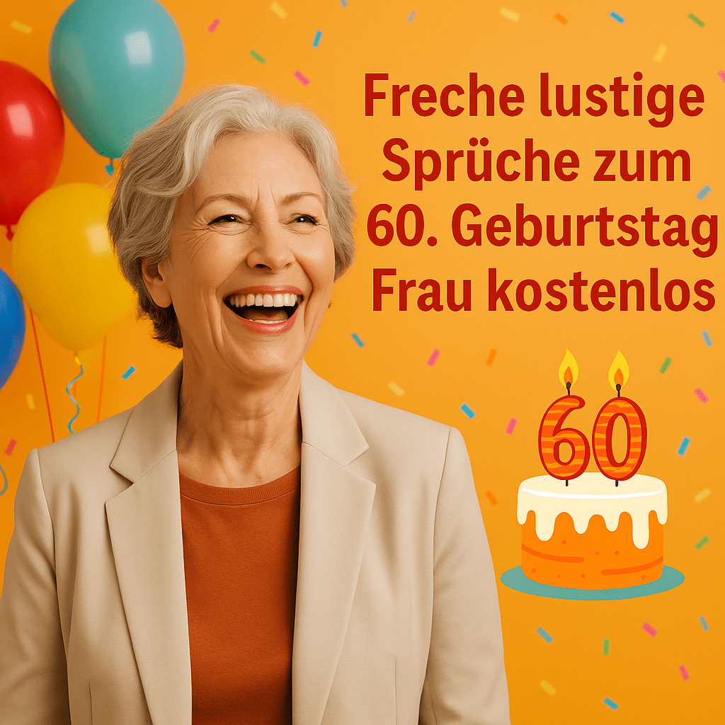 Freche lustige Sprüche zum 60. Geburtstag Frau kostenlos – 60 witzige Ideen mit Charme