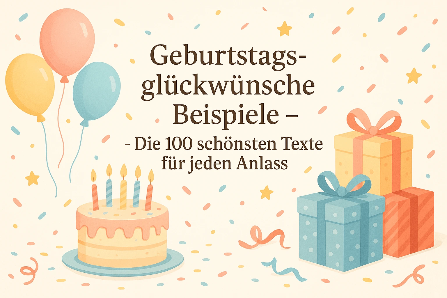Geburtstagsglückwünsche Beispiele – Die 100 schönsten Texte für jeden Anlass