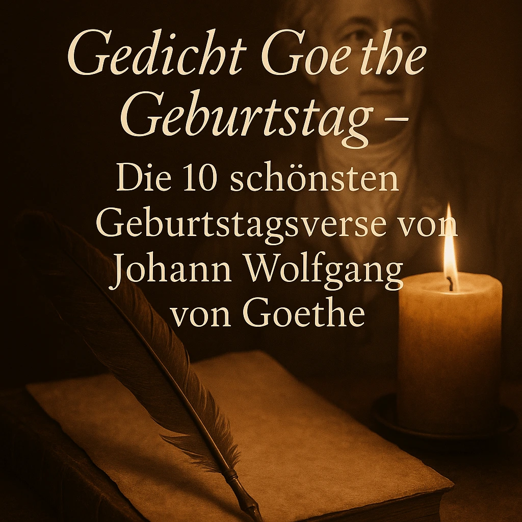 Gedicht Goethe Geburtstag – Die 10 schönsten Geburtstagsverse von Johann Wolfgang von Goethe