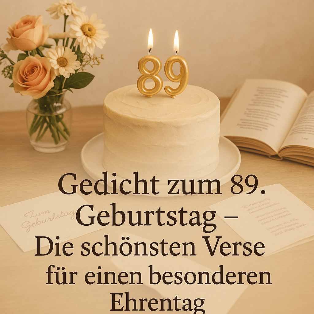 Gedicht zum 89. Geburtstag – Die schönsten Verse für einen besonderen Ehrentag