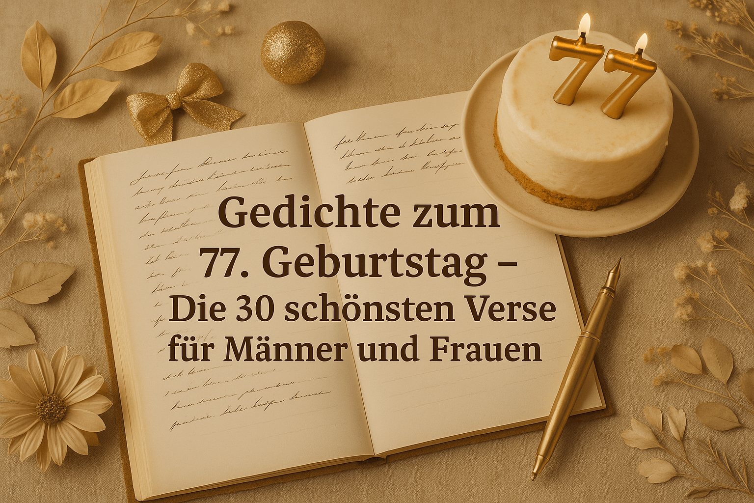 Gedichte zum 77. Geburtstag – Die 30 schönsten Verse für Männer und Frauen