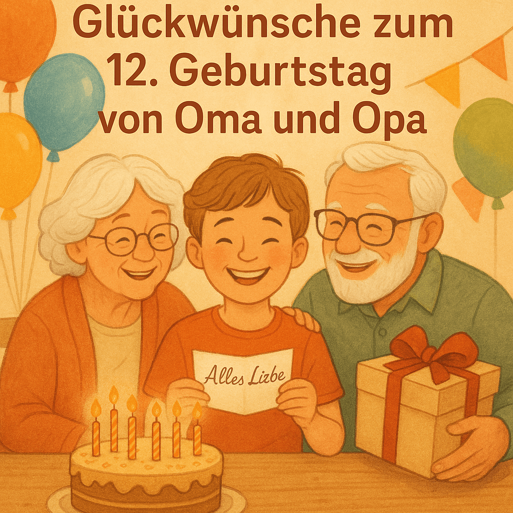 Glückwünsche zum 12. Geburtstag von Oma und Opa – Die schönsten Sprüche und Wünsche