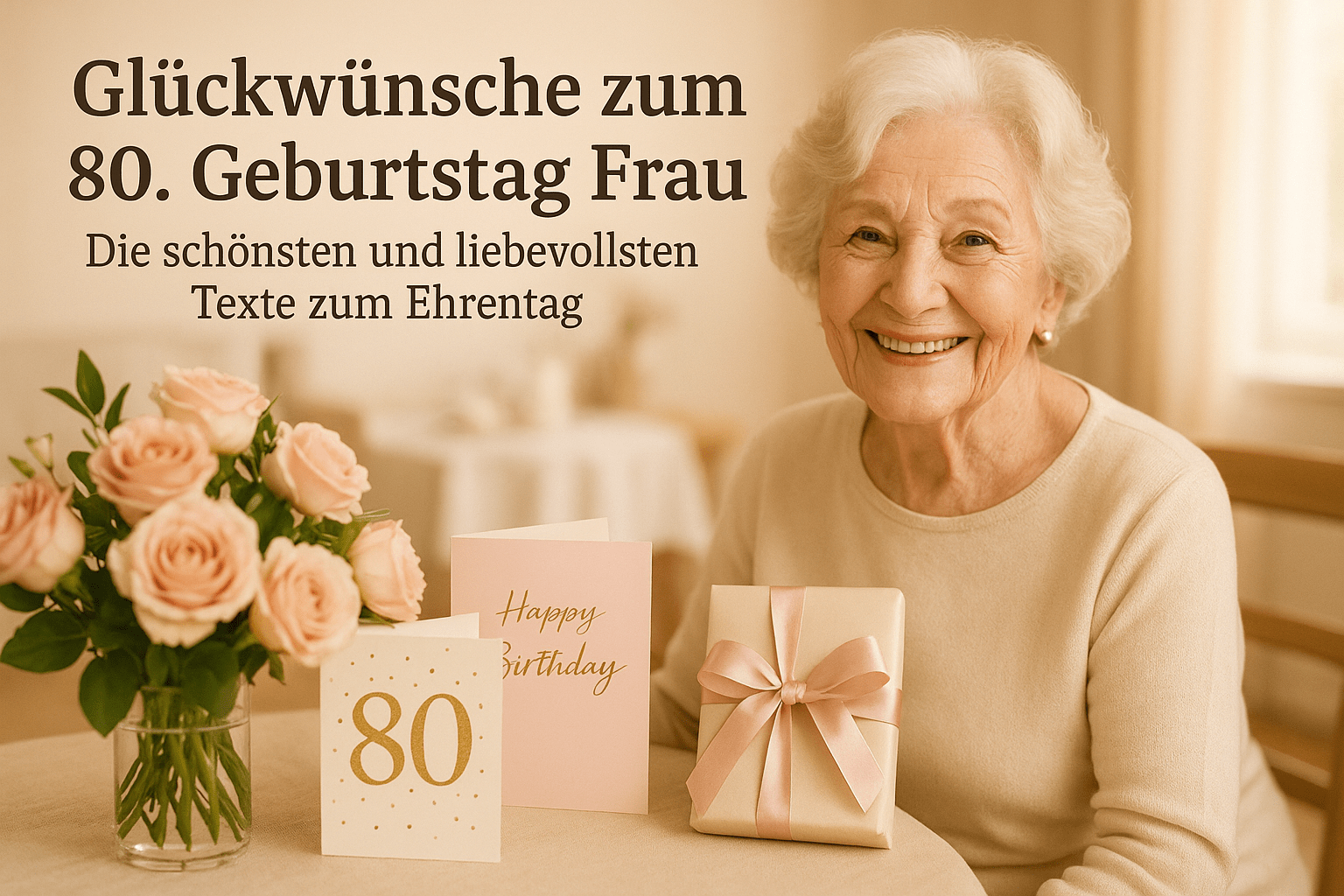 Glückwünsche zum 80. Geburtstag Frau – Die schönsten und liebevollsten Texte zum Ehrentag