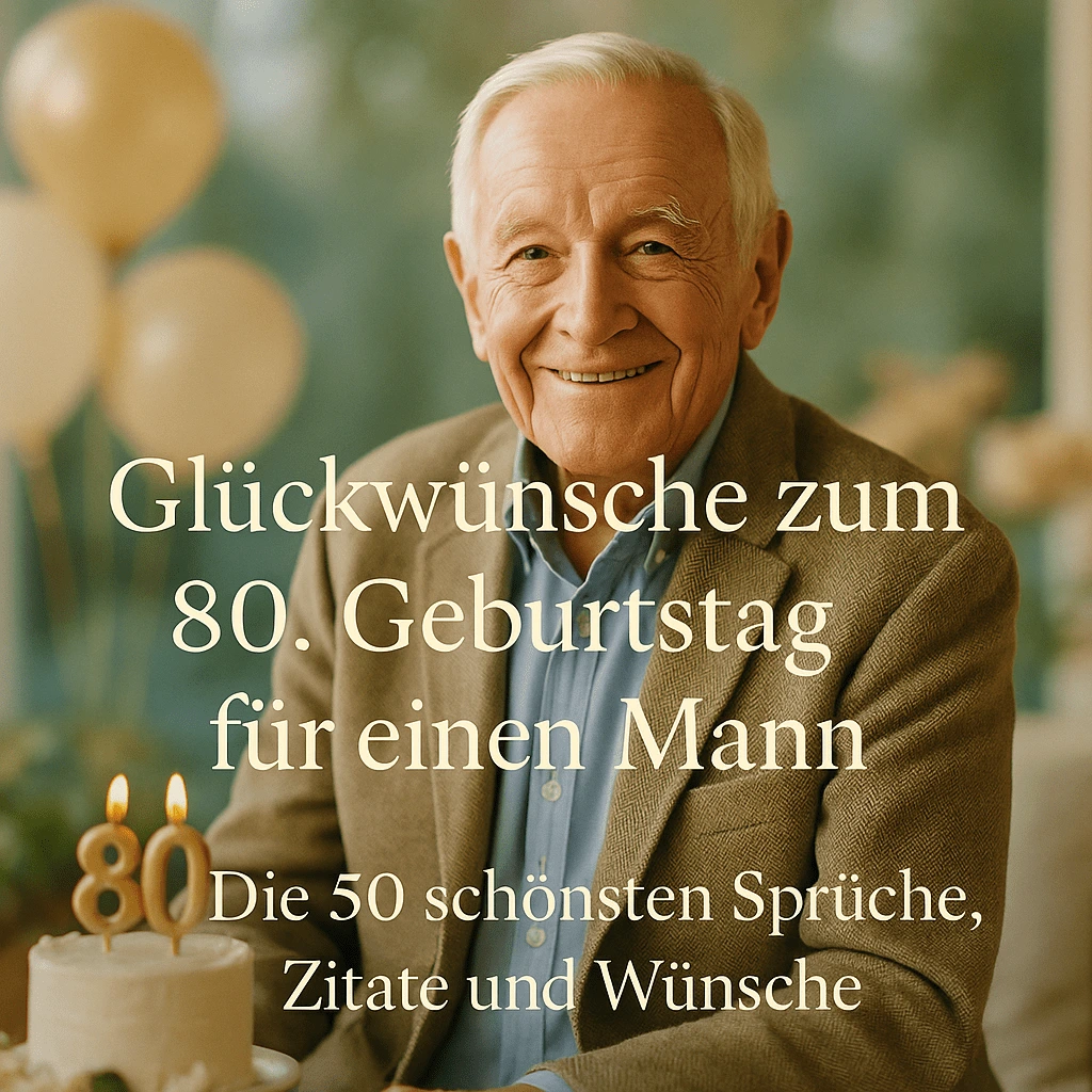 Glückwünsche zum 80. Geburtstag für einen Mann – Die 50 schönsten Sprüche, Zitate und Wünsche