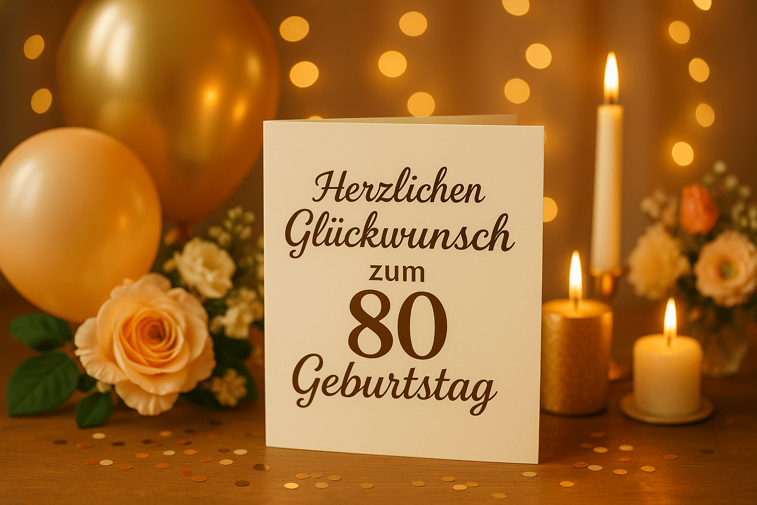 Glückwünsche zum 80. Geburtstag kurz – Die 30 besten schnellen und herzlichen Grüße
