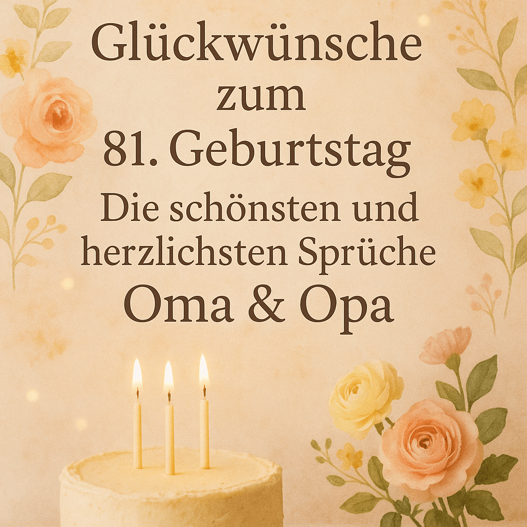 Glückwünsche zum 81. Geburtstag: Die schönsten und herzlichsten Sprüche für Oma & Opa