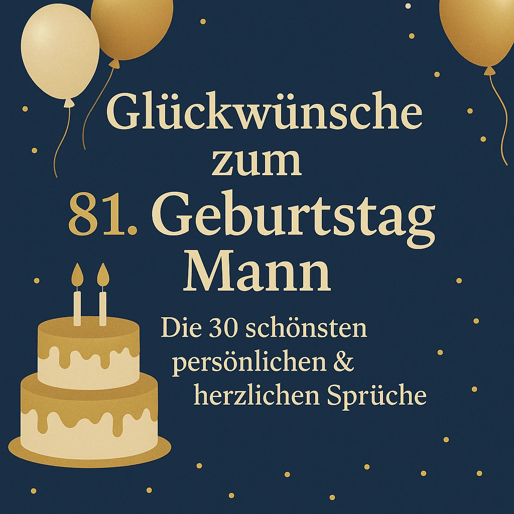 Glückwünsche zum 81. Geburtstag Mann – Die 30 schönsten persönlichen & herzlichen Sprüche