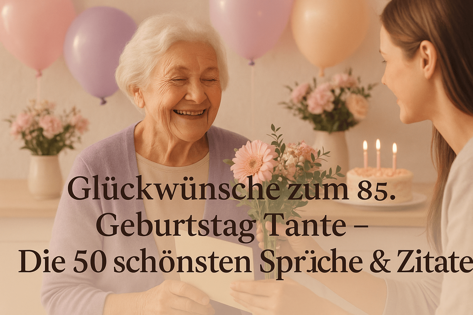 Glückwünsche zum 85. Geburtstag Tante – Die 50 schönsten Sprüche & Zitate