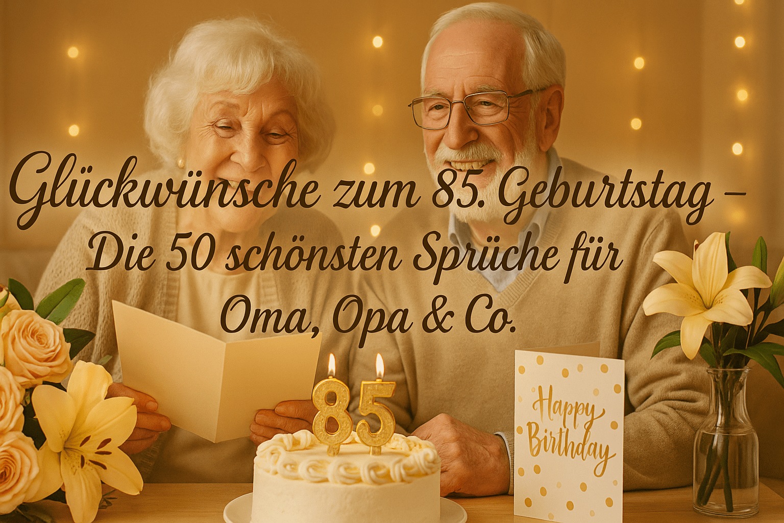 Glückwünsche zum 85. Geburtstag – Die 50 schönsten Sprüche für Oma, Opa & Co.