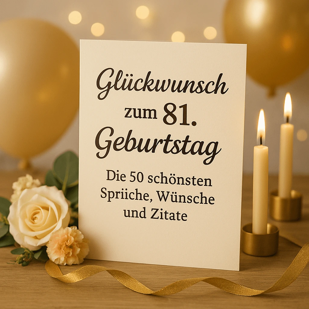 Glückwunsch zum 81. Geburtstag – Die 50 schönsten Sprüche, Wünsche und Zitate