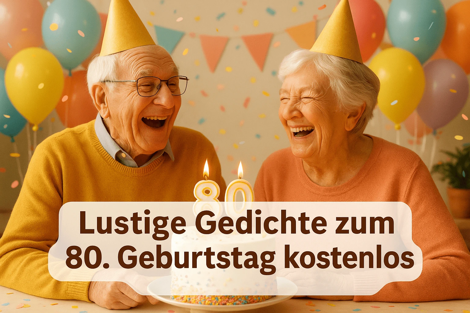 Lustige Gedichte zum 80. Geburtstag kostenlos – Die besten witzigen Verse zum Ehrentag