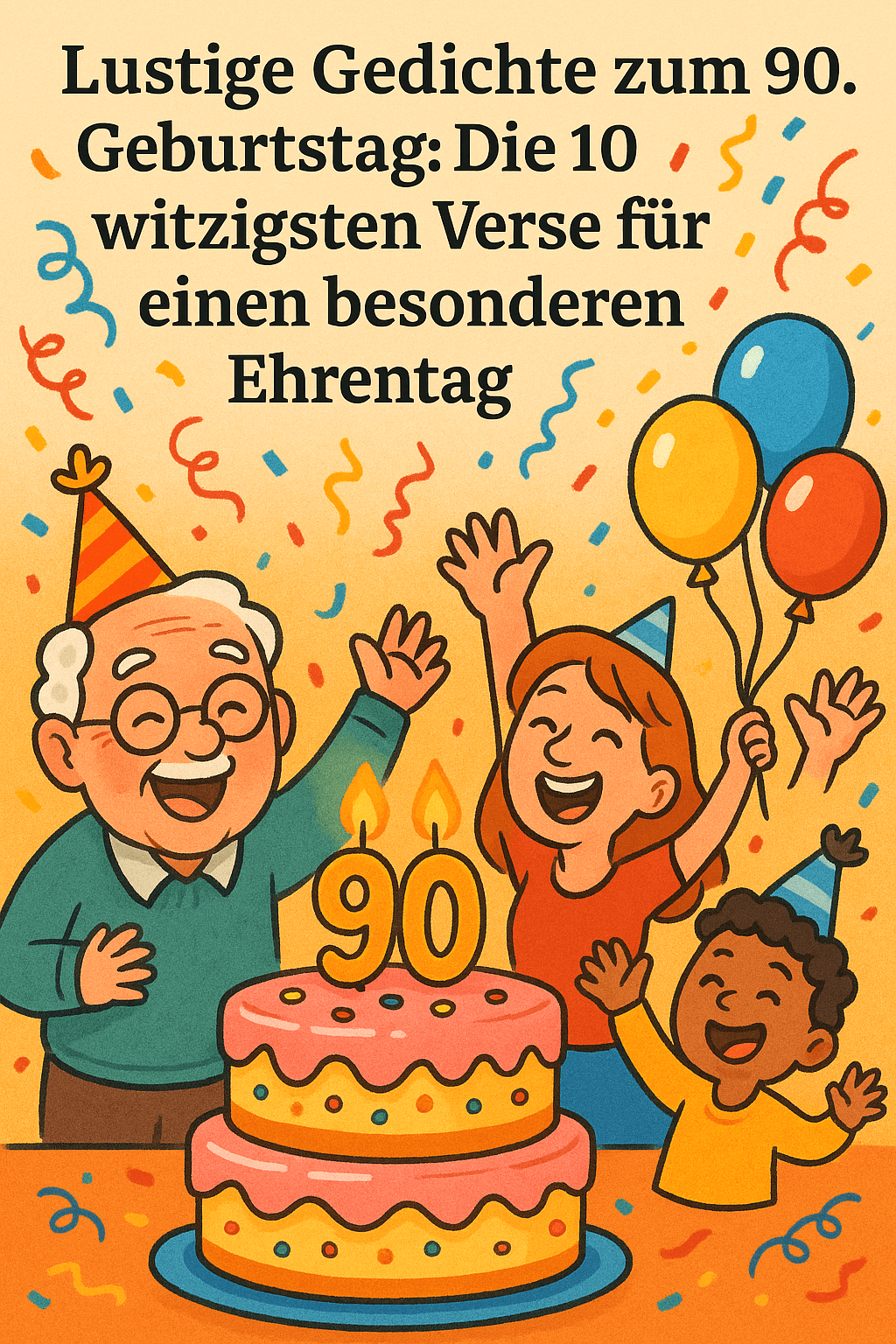 Lustige Gedichte zum 90 Geburtstag: Die 10 witzigsten Verse für einen besonderen Ehrentag