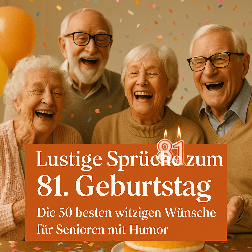 Lustige Sprüche zum 81. Geburtstag – Die 50 besten witzigen Wünsche für Senioren mit Humor