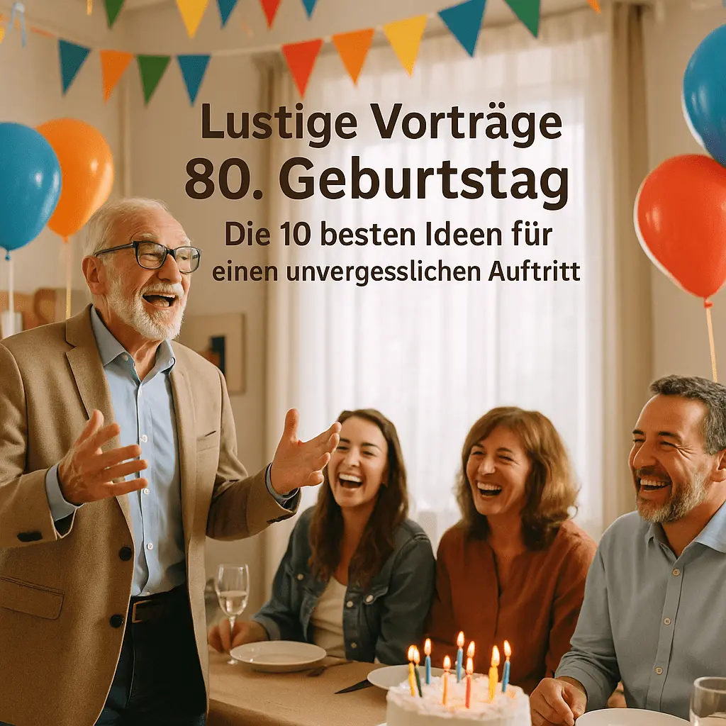 Lustige Vorträge 80 Geburtstag – Die 10 besten Ideen für einen unvergesslichen Auftritt
