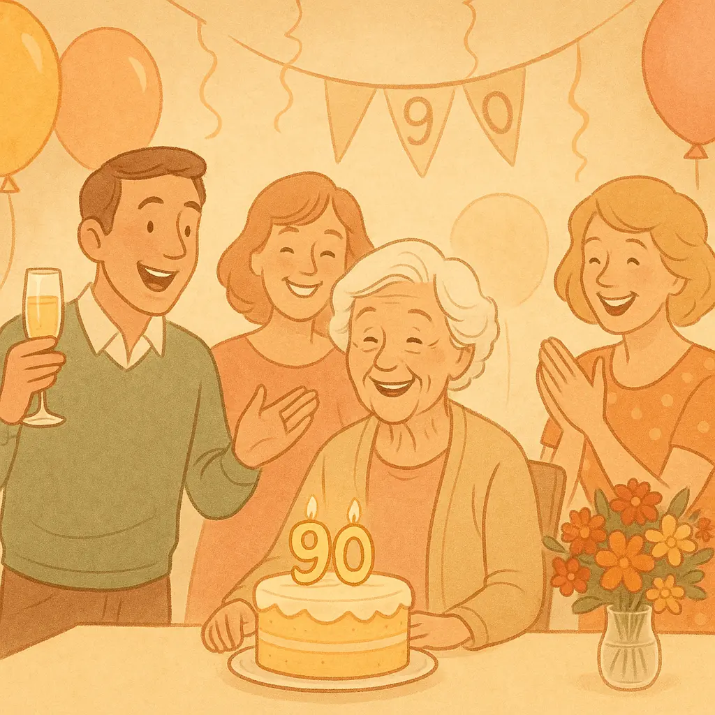 Lustiger Vortrag zum 90. Geburtstag Frau – So bringst du alle zum Lachen