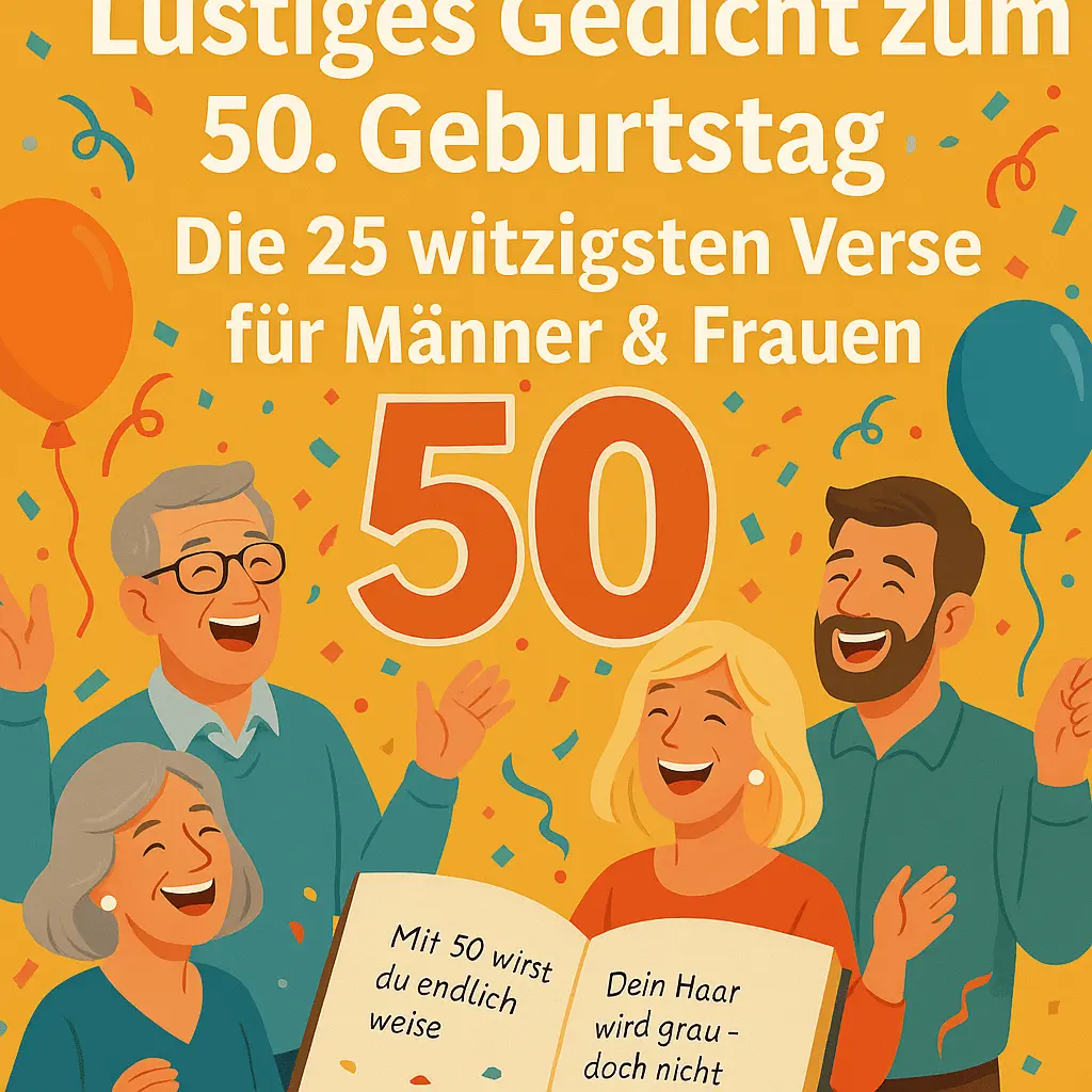 Lustiges Gedicht zum 50. Geburtstag – Die 25 witzigsten Verse für Männer & Frauen