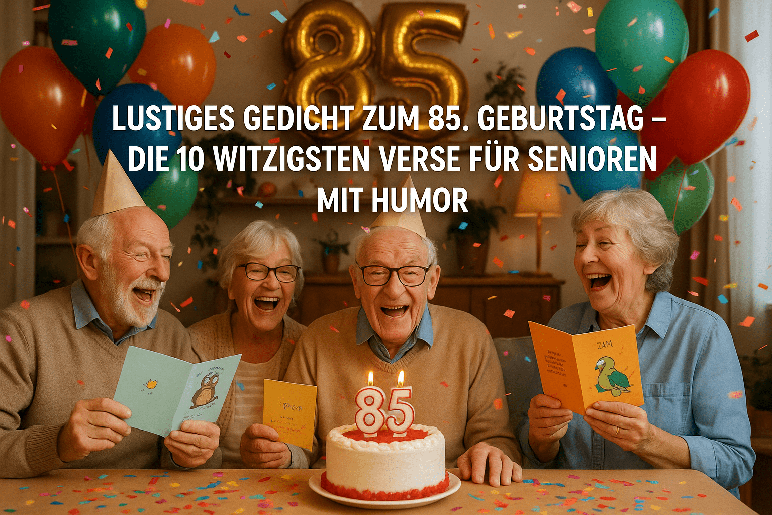 Lustiges Gedicht zum 85. Geburtstag – Die 10 witzigsten Verse für Senioren mit Humor