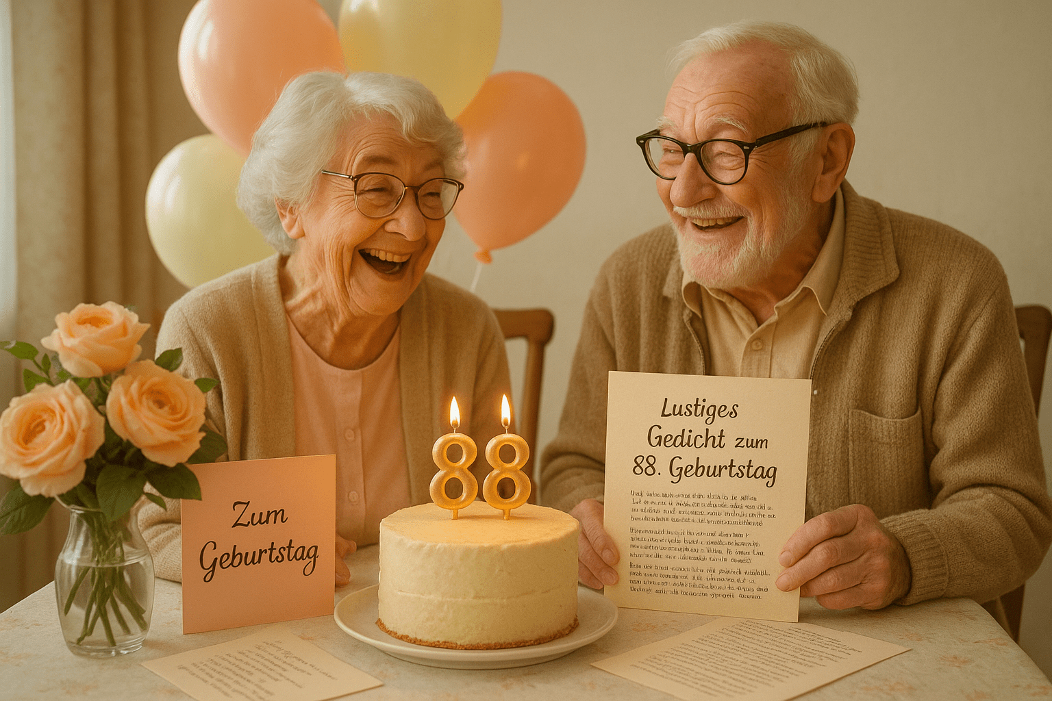 Lustiges Gedicht zum 88. Geburtstag – Die 10 Besten Verse für Oma & Opa zum Lachen