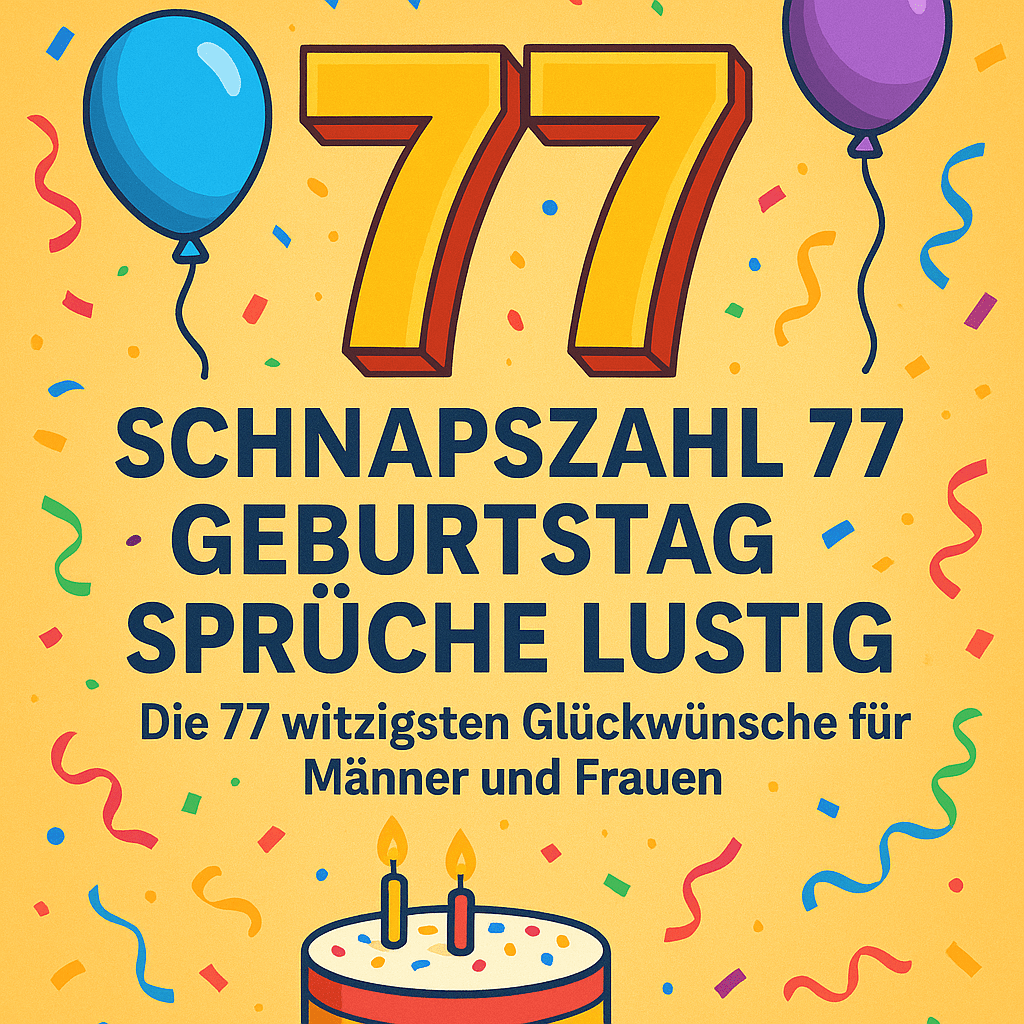 Schnapszahl 77 Geburtstag Sprüche Lustig – Die 77 witzigsten Glückwünsche für Männer und Frauen