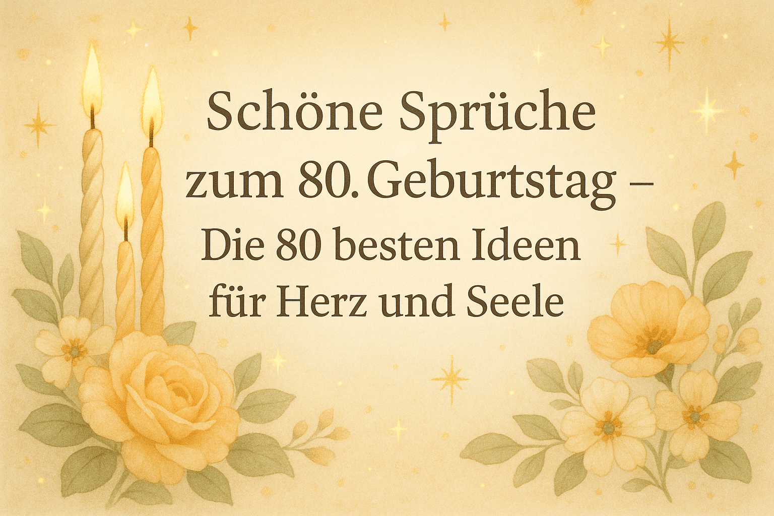 Schöne Sprüche zum 80. Geburtstag – Die 80 besten Ideen für Herz und Seele