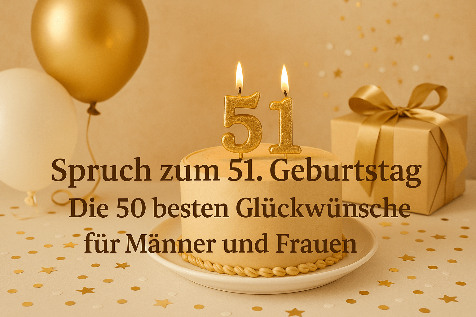 Spruch zum 51. Geburtstag – Die 50 besten Glückwünsche für Männer und Frauen