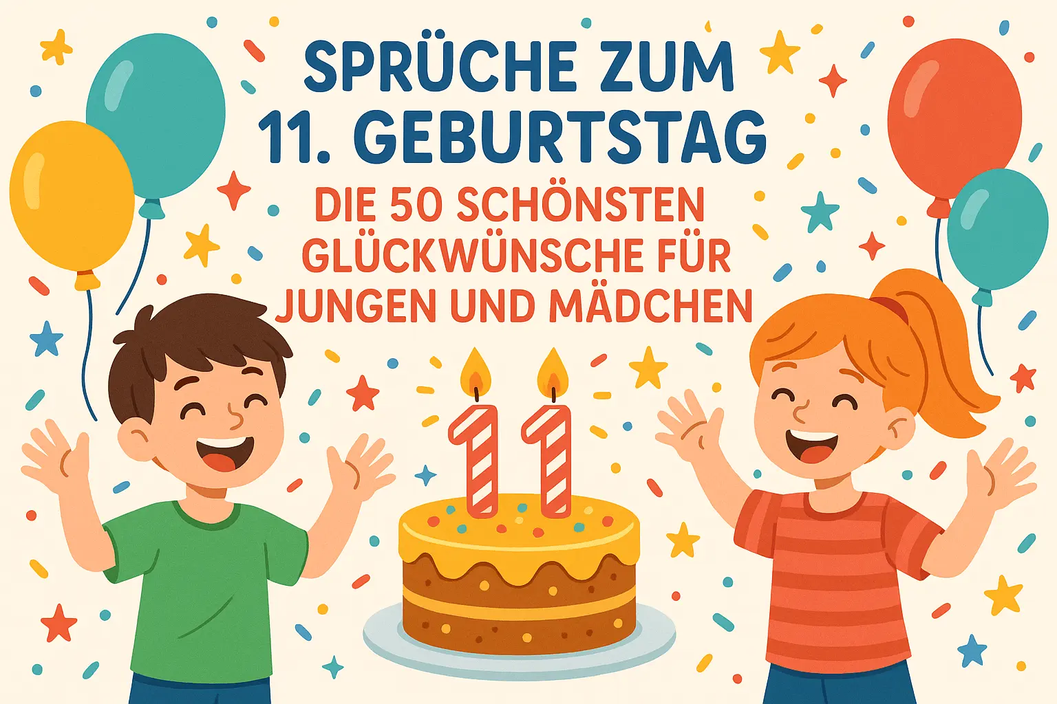 Sprüche zum 11. Geburtstag – Die 50 schönsten Glückwünsche für Jungen und Mädchen