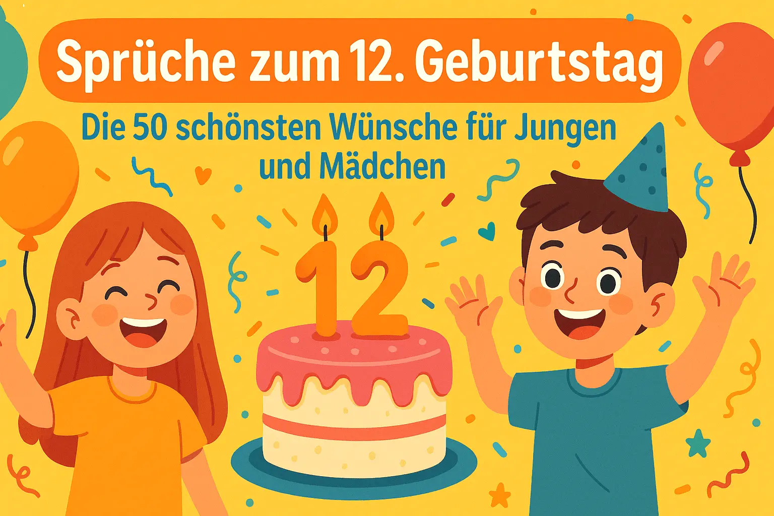 Sprüche zum 12. Geburtstag – Die 50 schönsten Wünsche für Jungen und Mädchen